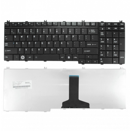 Πληκτρολόγιο Toshiba Satellite A500 A505 L350 L500 L505 L550 P200D P300 P500D X200 X205 US BLACK