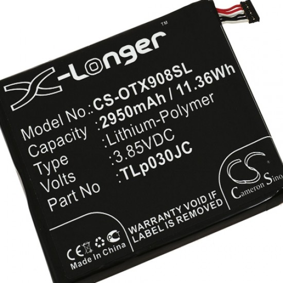 Μπαταρία smartphone mobile phone, Alcatel One Touch A3 XL / OT-5099D / Type TLp030JC and others 3,85V 2950mAh Li-Polymer (POT5099)