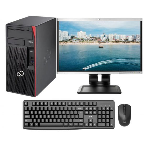 Fujitsu Esprimo P756 TOWER| Core i5-6500 | 8GB DDR4 | 256GB SSD | Οθόνη HP 22" LA2205Wg | Πληκτρολόγιο και ποντίκι GO KM103 OFFICE