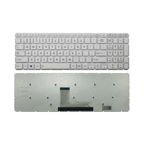 Πληκτρολόγιο Toshiba Satellite L50-B L50D-B L50T-B P50T-C C55-C C55D-C WHITE με οριζόντιο ENTER
