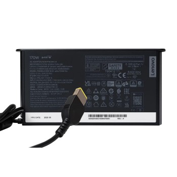 Γνήσιος φορτιστής φορητού υπολογιστή Lenovo - 20V / 8.5A / 170W - (Square Tip / Slim Design)