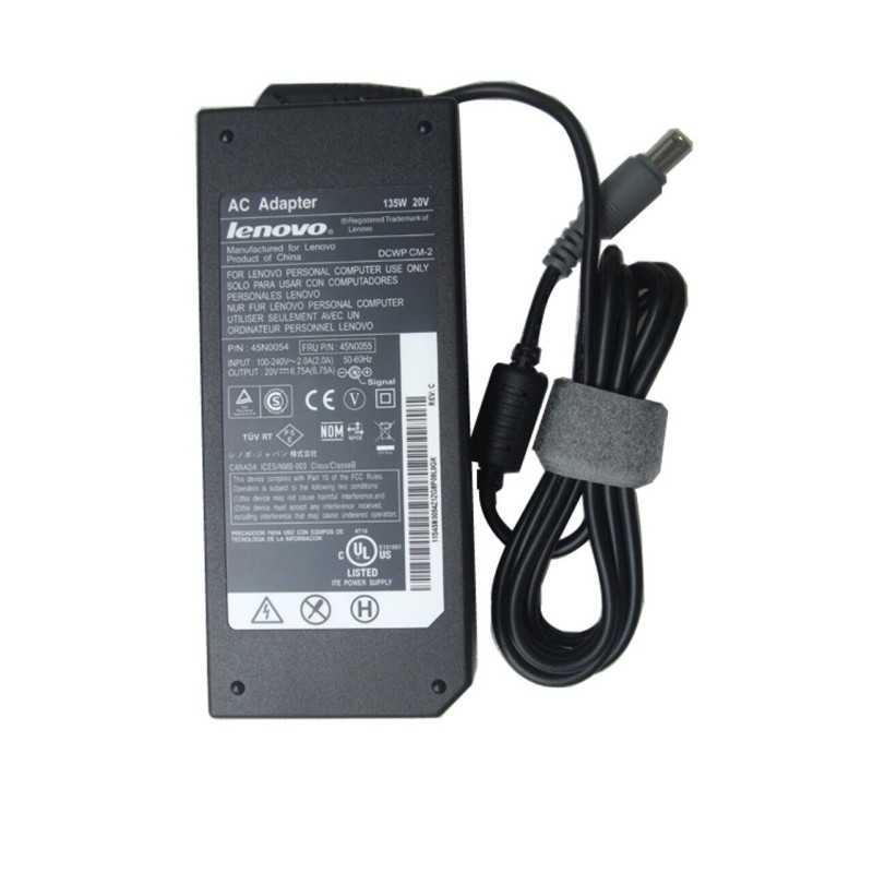 Γνήσιος φορτιστής φορητού υπολογιστή Lenovo - 20V / 6.75A / 135W - (7.9x5.5) - Second Hand
