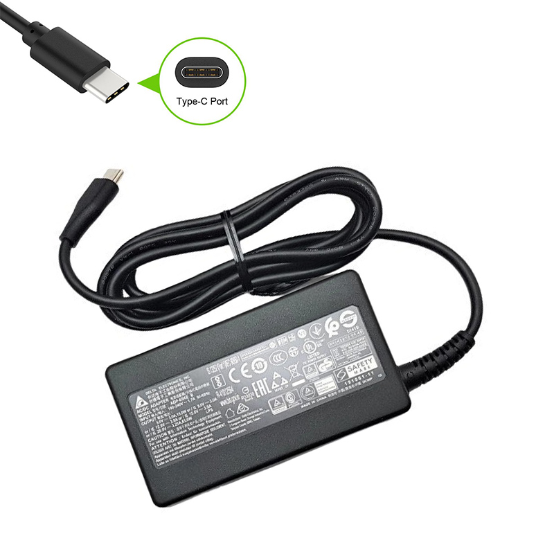 Γνήσιος φορτιστής φορητού υπολογιστή Type-C - Dell, HP, Lenovo, Apple - 65W