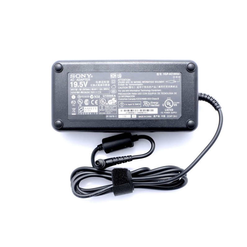 Γνήσιος φορτιστής φορητού υπολογιστή Sony Vaio - 19.5V / 7.7A / 150W - (6.5x4.4)
