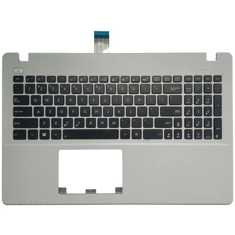 Cover C με Πληκτρολόγιο Asus X550Z X550ZE X550ZA X550D X550DP - Ασήμι