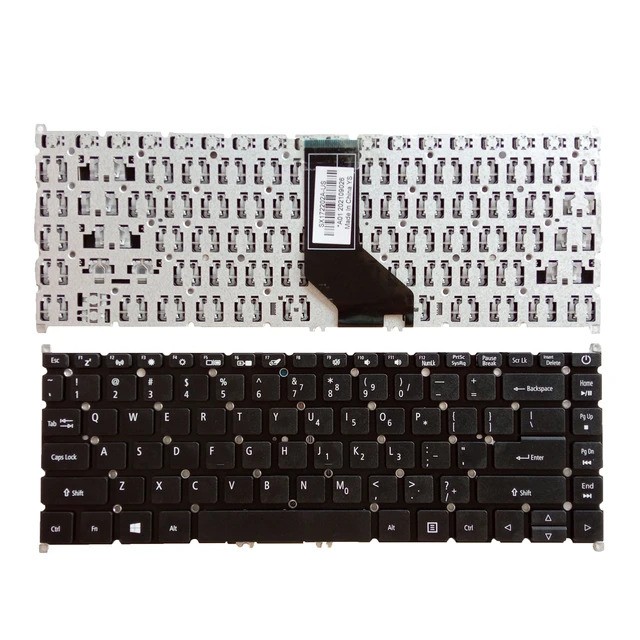 Πληκτρολόγιο Acer TravelMate P214-41 P214-52 P214-53, Μαύρος, Χωρίς πλαίσιο, US/UK