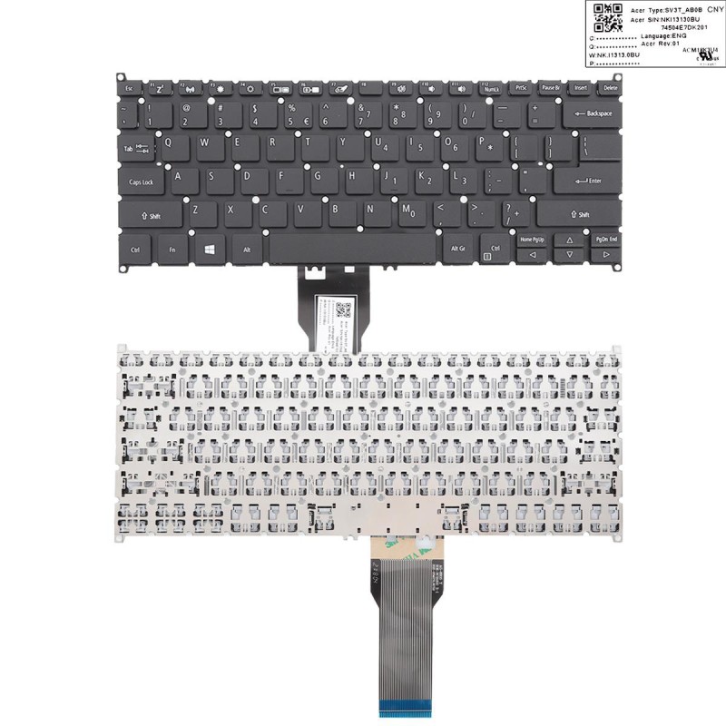 Πληκτρολόγιο Acer Spin SP513-52 SP513-53 SP513-53N SP314-51, Μαύρο, US/UK