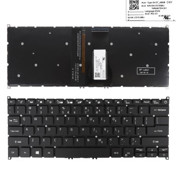 Πληκτρολόγιο Acer Swift 3 SF314-54 SF314-54G SF314-54G-52L8 SF314-56G, Μαύρο με Backlit, Original, US/UK
