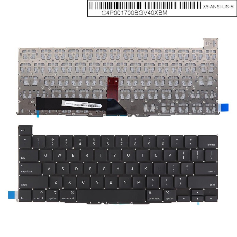 Πληκτρολόγιο Apple MacBook Pro A2141, Μαύρο,Για μοντέλα με Backlit, US