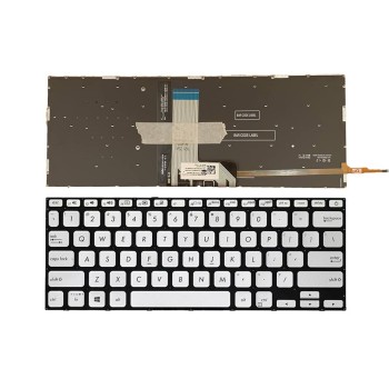 Πληκτρολόγιο Asus VivoBook 14 X409 X409F X409D X409U X409UA, Ασήμι, US, Backlit