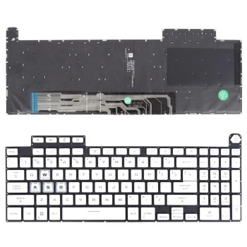 Πληκτρολόγιο Asus TUF Gaming FX507 FX507Z FA507 FA507R, Λευκό με Backlit RGB, US