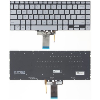 Πληκτρολόγιο Asus VivoBook S14 S433EA S433EQ S433FL S433FA S433JQ X421, Ασήμι με Backlit, US/UK