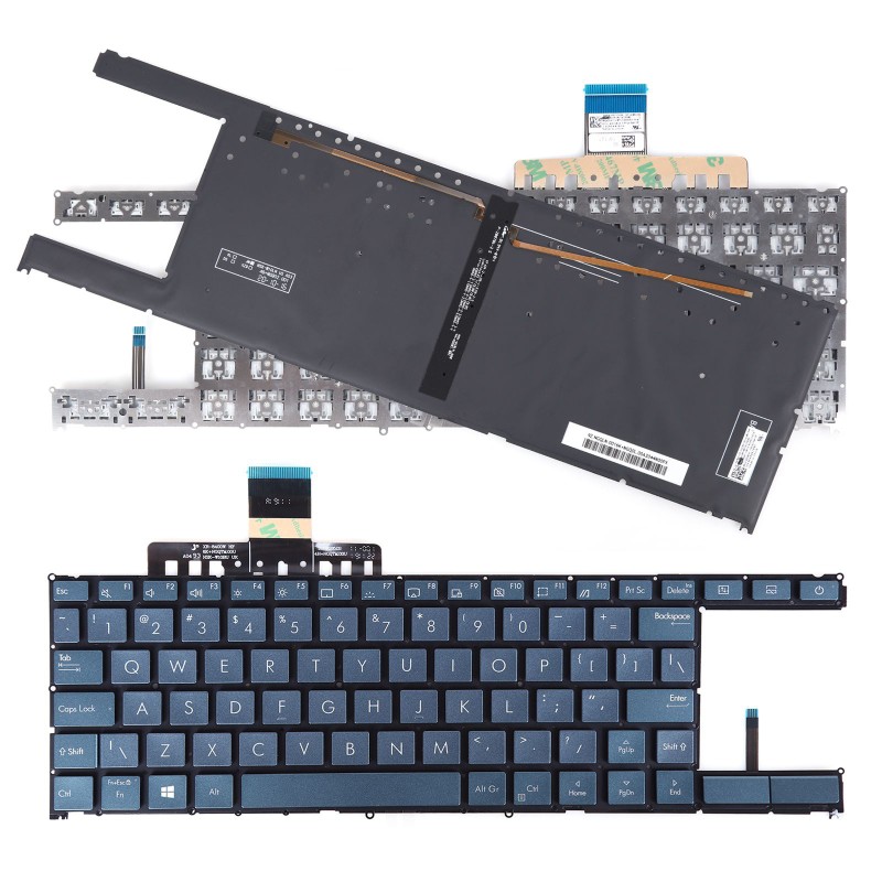 Πληκτρολόγιο Asus ZenBook Duo UX481, άσπροastru με Backlit, US