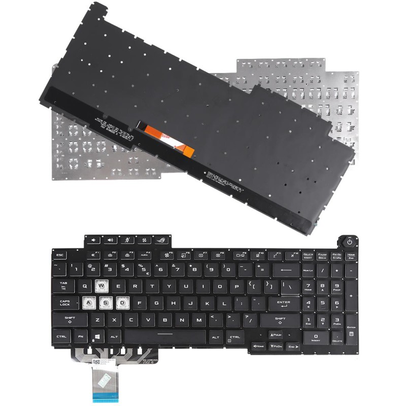 Πληκτρολόγιο Asus ROG 5R Plus G713 G713Q G713QE G713QM, Μαύρο με RGB Backlit, US