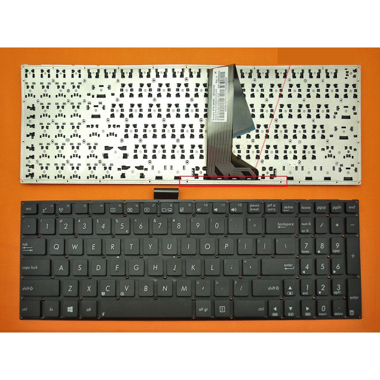 Πληκτρολόγιο Asus K56 K55XI* S550C, Μαύρο, US/UK ( +BG Print)