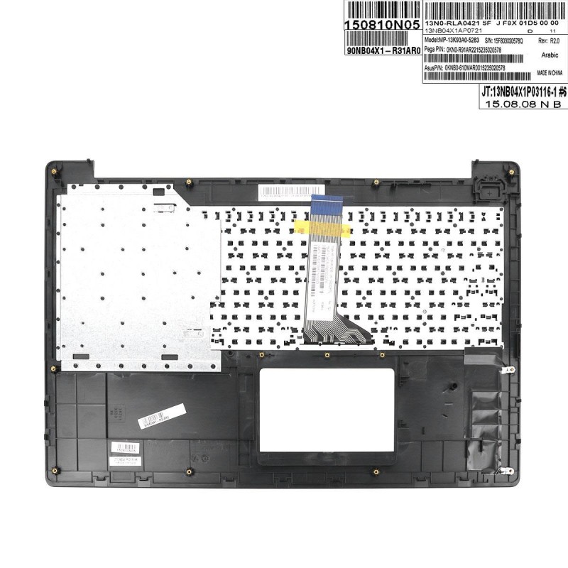 Cover C με Πληκτρολόγιο Asus X553M X553MA - Μαύρο