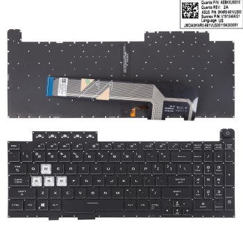 Πληκτρολόγιο Asus TUF Gaming F15 FX506 FA506 FA506Q FX506L FA506U FX706L FX706HM, Μαύρο με Backlit, US