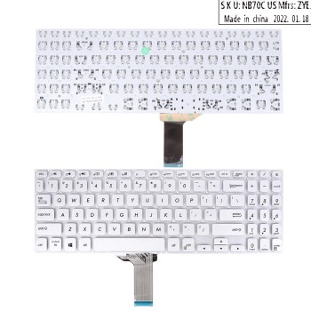 Πληκτρολόγιο Asus VivoBook S530 K530, Ασήμι, US