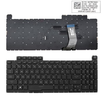 Πληκτρολόγιο Asus ROG Strix G731 G731G G731GT G731GU G731GV G732 G732L G712 G712L, Μαύρο,RGB Backlit, US