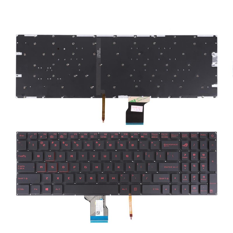 Πληκτρολόγιο Asus GL502 GL502V, Μαύρο με Backlit, Original, US