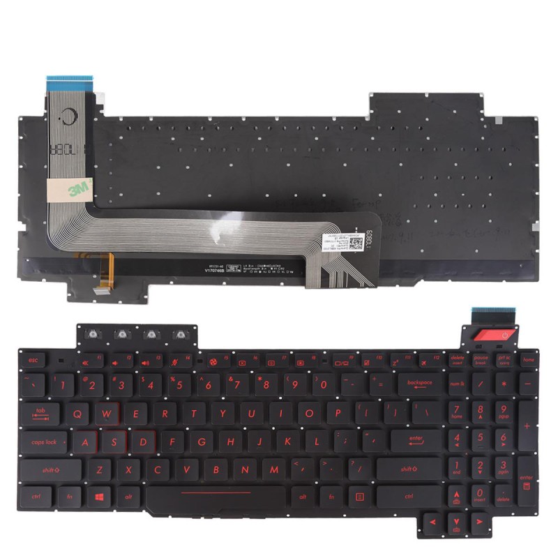 Πληκτρολόγιο Asus ROG Strix GL503VS FX503VM, Μαύρο,Imprimare rosie με Backlit, Original, US