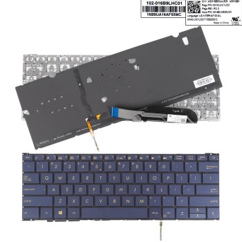 Πληκτρολόγιο Asus ZenBook 3 UX390 UX390UA, άσπροastru με Backlit, US