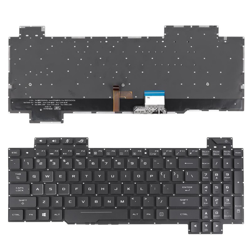 Πληκτρολόγιο Asus ROG Strix GL703GS GL703GM, Μαύρο με Backlit, US - Original