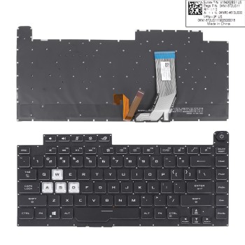 Πληκτρολόγιο Asus ROG Strix G512 G531 G531G G531GT G531GU G531GD, Μαύρο,RGB Backlit, US