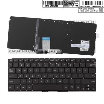 Πληκτρολόγιο Asus UX310 UX310UA UX310UQ U4000, Μαύρο με Backlit, US