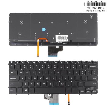 Πληκτρολόγιο Dell Precision M3800 XPS 15 9530, Μαύρο με Backlit, US/UK