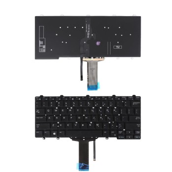 Πληκτρολόγιο Dell Latitude 3340 3350 5480 7480, Μαύρο, US