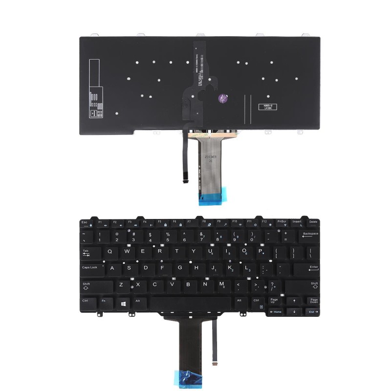 Πληκτρολόγιο Dell Latitude 3340 3350 5480 7480, Μαύρο, US