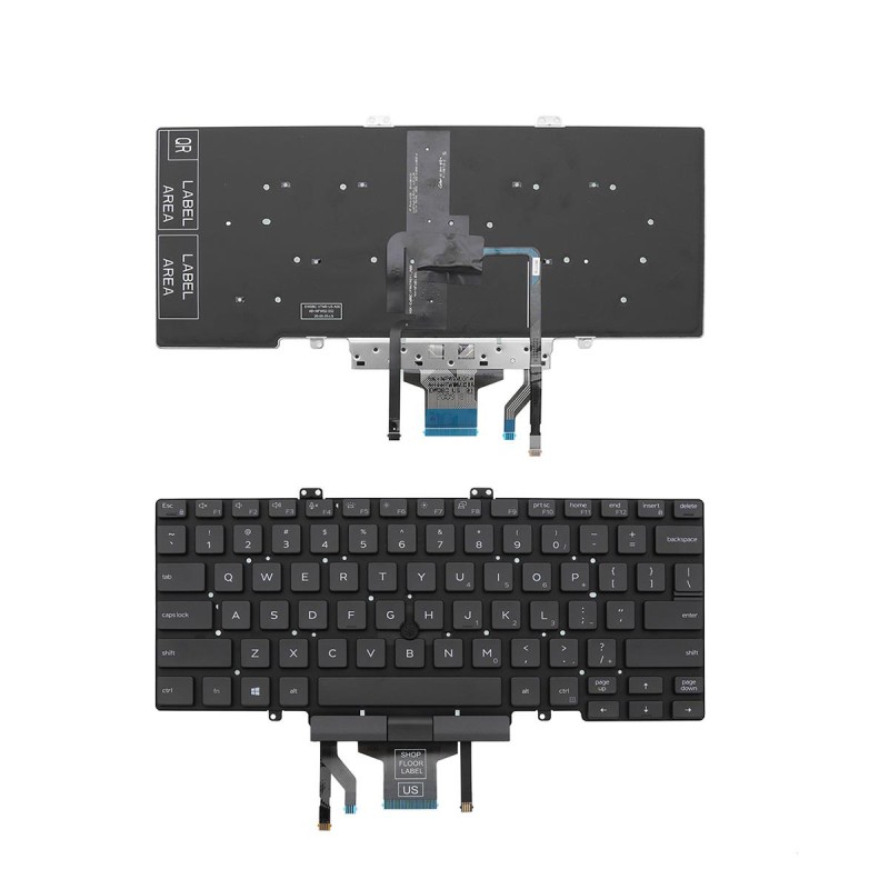 Πληκτρολόγιο Dell Latitude 5400 5401 5410, Μαύρο,με Pointing Stick με Backlit, US/UK