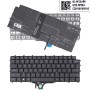 Πληκτρολόγιο Dell Latitude 9510 9520 2-in-1, Μαύρο, χωρίς πλαίσιο, Backlit, US/UK