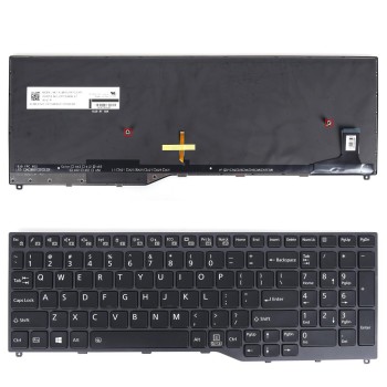 Πληκτρολόγιο Fujitsu LifeBook E458 E558 E459 U757 U758 E559 U759 Γκρί, με Backlit, US/UK