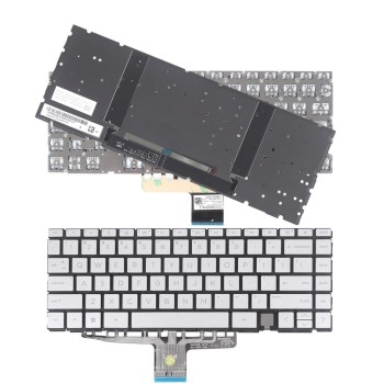 Πληκτρολόγιο HP Spectre X360 14-EA 14-EB 14-AE, Ασήμι με Backlit, US