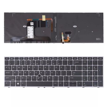 Πληκτρολόγιο HP ZBook Fury 17 G7, Μαύρο Ασήμι με Backlit, US/UK