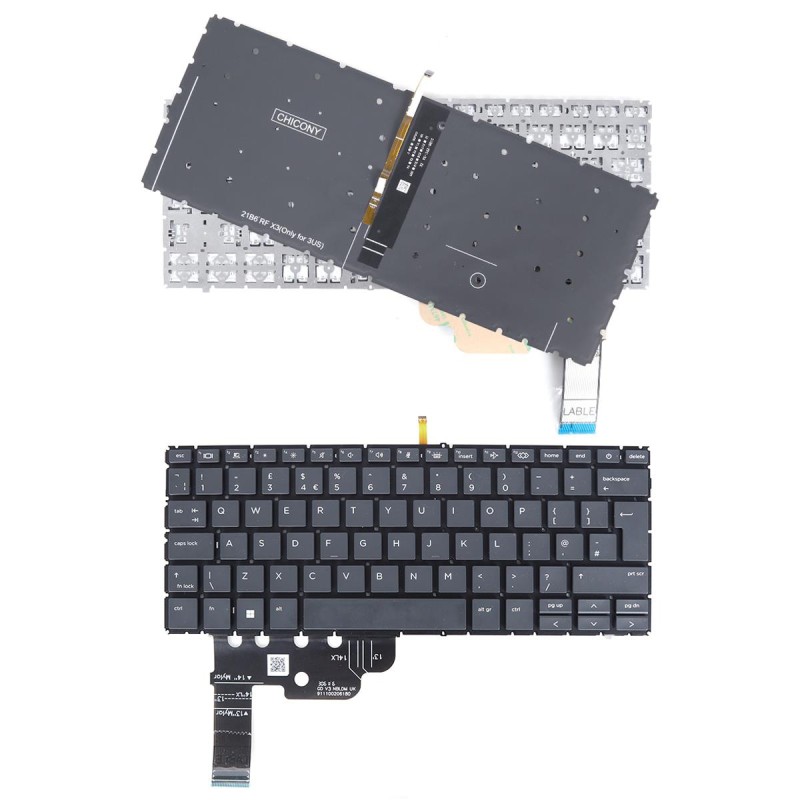 Πληκτρολόγιο HP EliteBook 840 G9 840 G10, Μαύρο με Backlit, UК