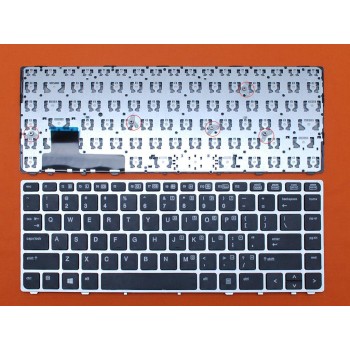 Πληκτρολόγιο HP EliteBook Folio 9470m, Μαύρο Ασήμι, US/UK