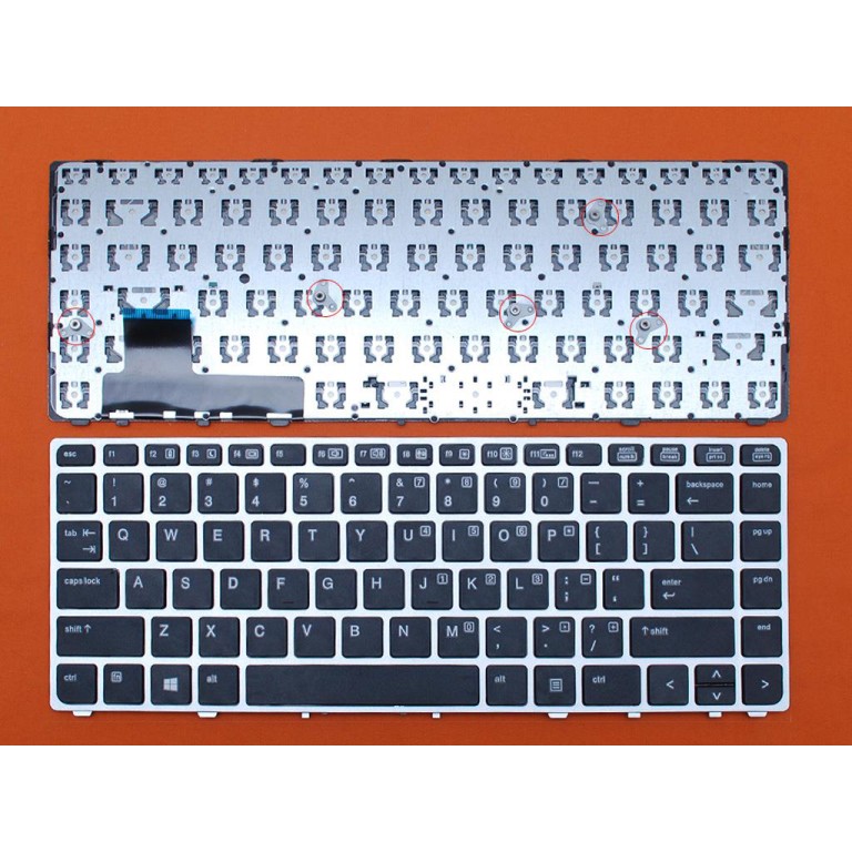 Πληκτρολόγιο HP EliteBook Folio 9470m, Μαύρο Ασήμι, US/UK