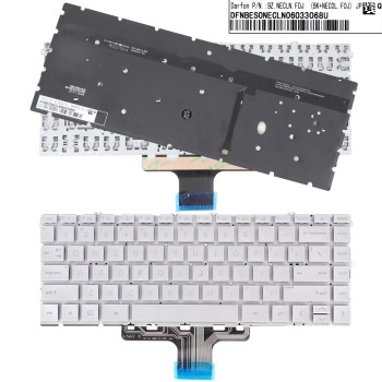 Πληκτρολόγιο HP Pavilion X360 14-DV 14-DW, Ασήμι, Με Backlit, US