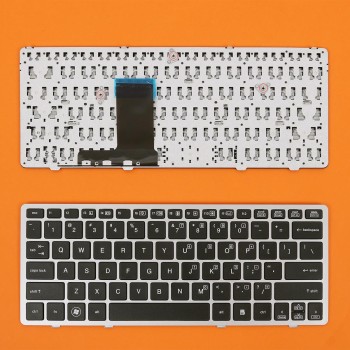 Πληκτρολόγιο HP 2560P, Μαύρο Ασήμι, US/UK