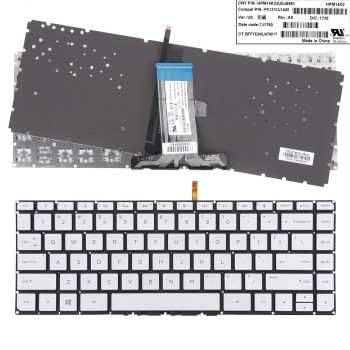 Πληκτρολόγιο HP Pavilion 14-AB, Ασήμι με Backlit, US