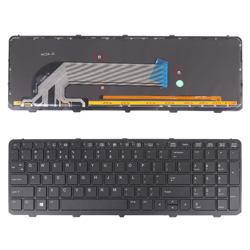 Πληκτρολόγιο HP ProBook 450 G1 450 G2 455 G1 455 G2 470 G1 470 G2, Μαύρο με Backlit, US/UK