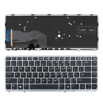 Πληκτρολόγιο HP EliteBook 840 G1 850 G1, Γκρί με Backlit, US/UK