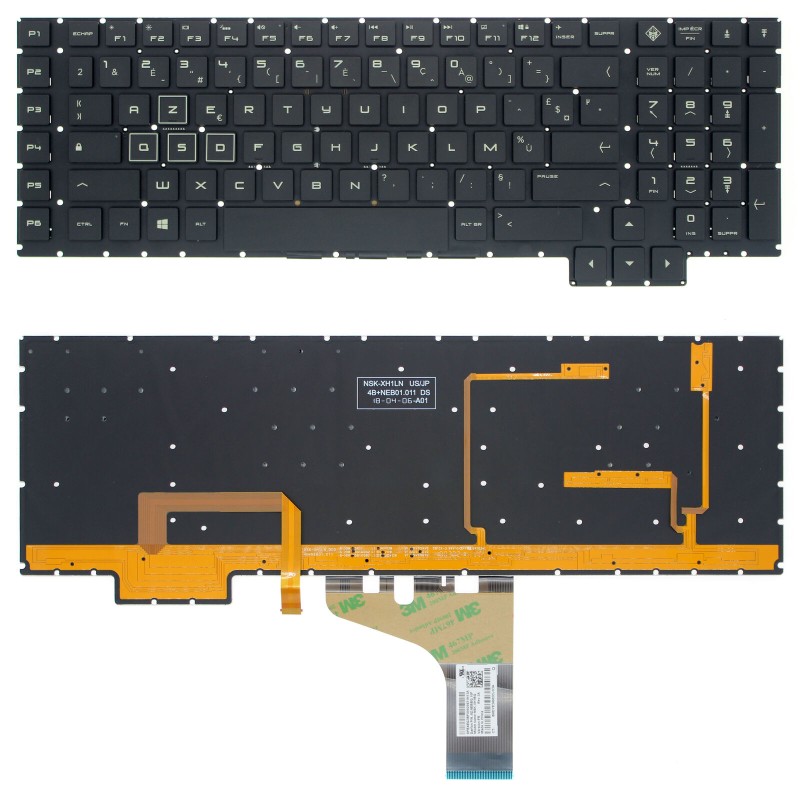 Πληκτρολόγιο HP Omen 17-AN000 17-AN001CA 17-AN008CA 17-AN010CA 17-AN020CA, Μαύρο με Backlit RGB, US
