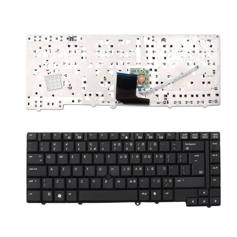 Πληκτρολόγιο HP 8530P 8530W, Μαύρο, με Pointing Stick, US/UK