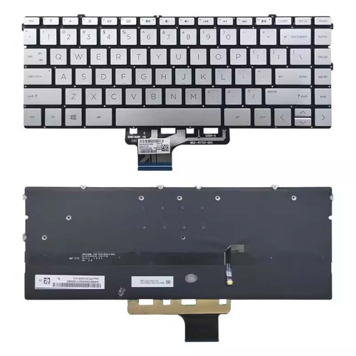 Πληκτρολόγιο HP Spectre X360 13-AW, Ασήμι με Backlit, US