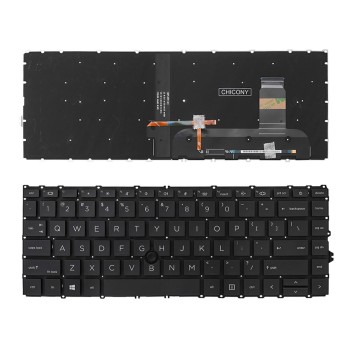 Πληκτρολόγιο HP EliteBook 840 G7, Μαύρο,με Pointing Stick με Backlit, Original, US