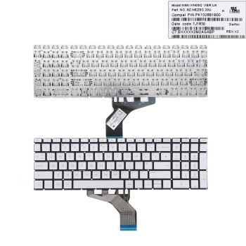 Πληκτρολόγιο HP Pavilion 15-DA 250 255 G7 Gen7 7th Gen, Ασήμι, US